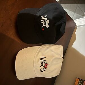Disney Black and White MR & MRS Hats